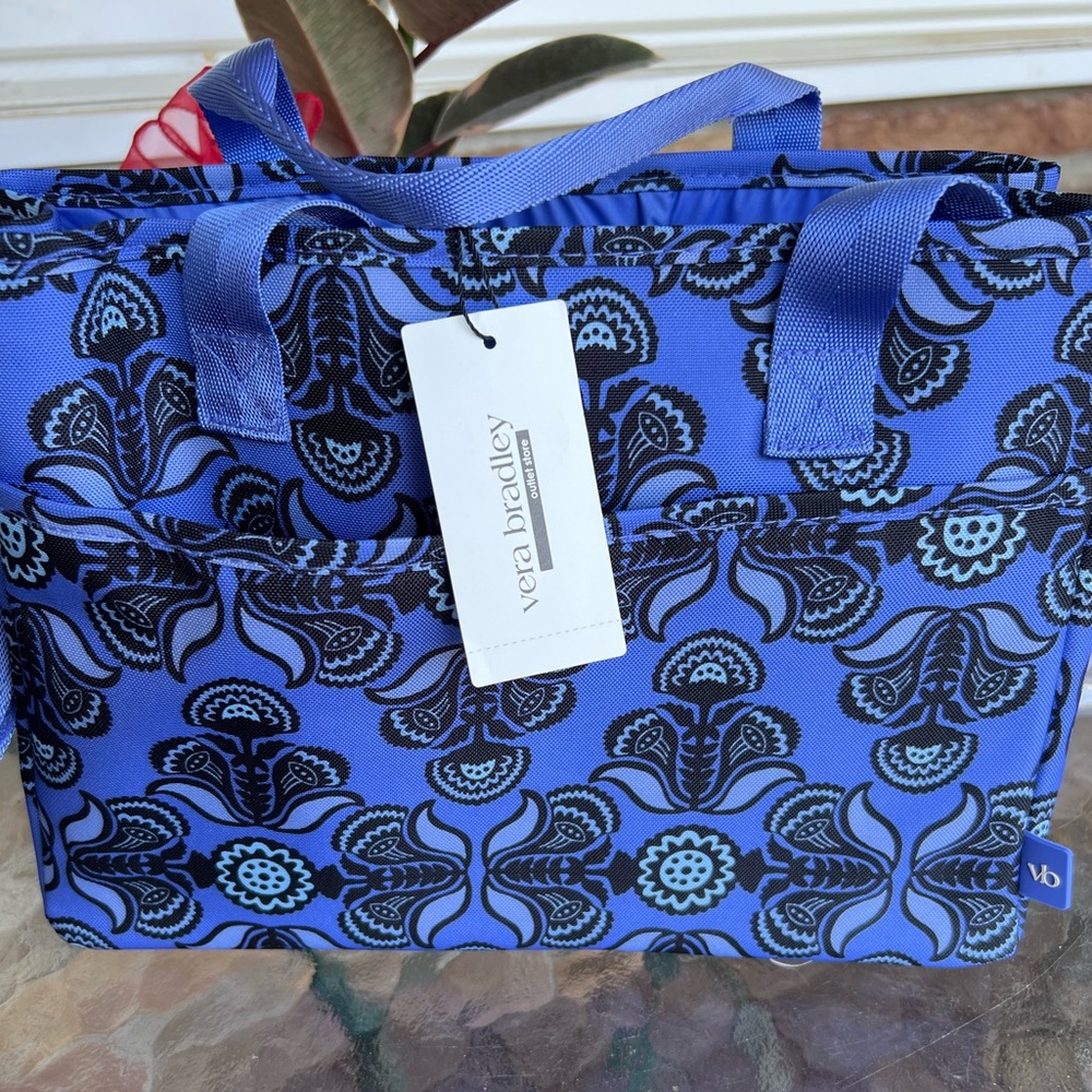 Vera Bradley Lighten Up Baja Blue Tile Everything Organizer NWT